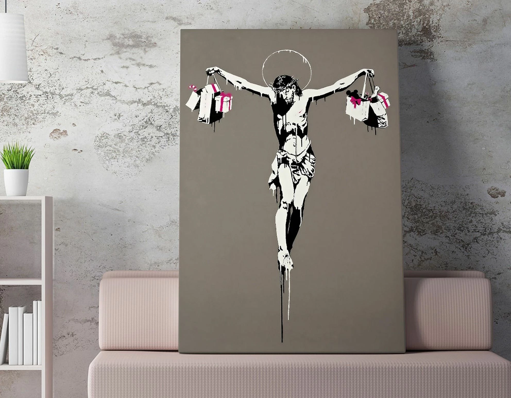 Pikturë dekorative në kanavacë, Banksy, shumëngjyrëshe, WY137, 50x70cm