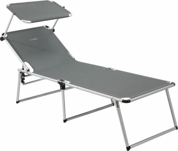 Shezllong me tendë BRUNNER Malibu High 0410010N, 189x61x48 cm, gri