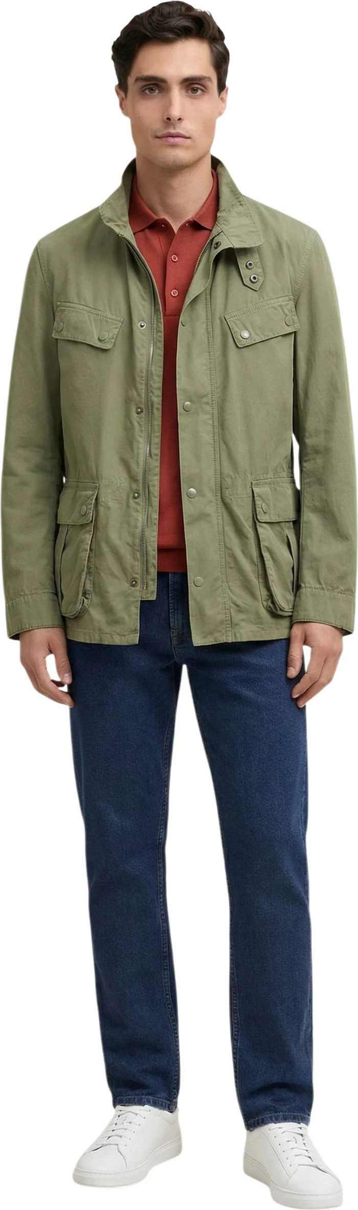 Jakne për meshkuj Barbour Duke Casual MCA1100, e gjelbër ulliri [Madhësia: M]