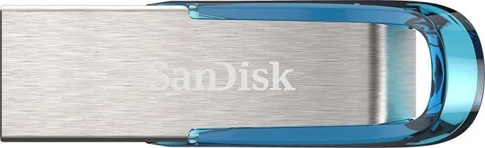 USB SanDisk Ultra Flair 128 GB, USB Type-A 3.2 Gen 1, Kaltër, Argjendtë