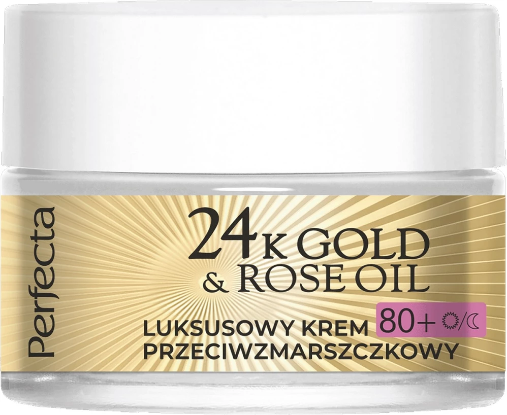 Krem anti-rrudhë për femra Perfecta 24K Gold & Rose Oil Luxury, 50ml