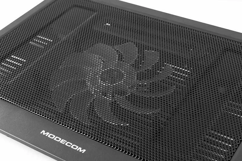 Pllakë ftohëse për laptop Modecom CF-13, deri 14\" , 1x140mm ventilator, LED, kënd i rregullueshëm, e zezë