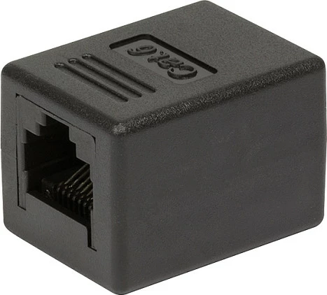 Bashkues kabllo rrjeti LogiLink RJ45 Cat6 UTP, femër-femër, i zi