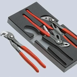 Set pincash Knipex, 4 copë, dorezë e kuqe