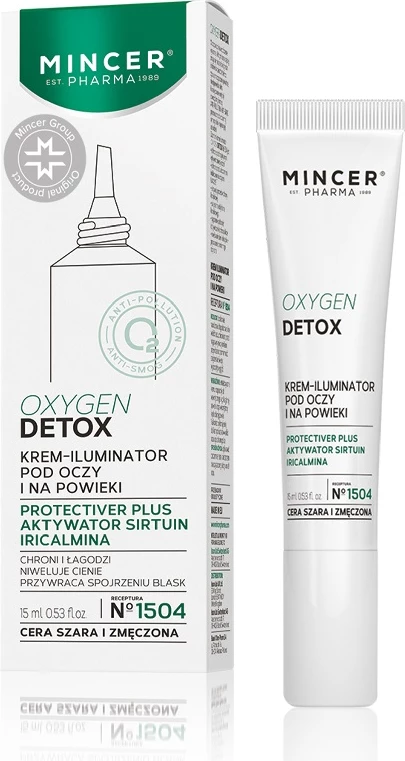 Krem për sy dhe qepalla për femra Mincer Pharma Oxygen Detox Eye and Eyelid Illuminating Cream No.1504, 15ml