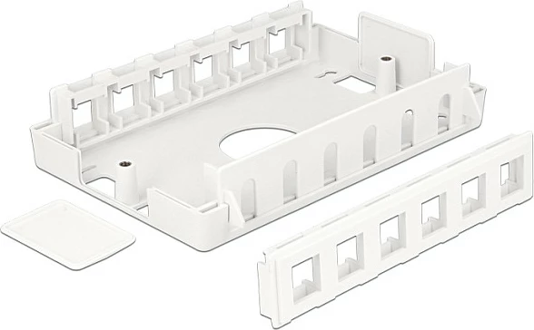 Kuti lidhëse DeLOCK 86172 për module Keystone, 6/12 porta, 171 x 111.6 x 38 mm, e bardhë