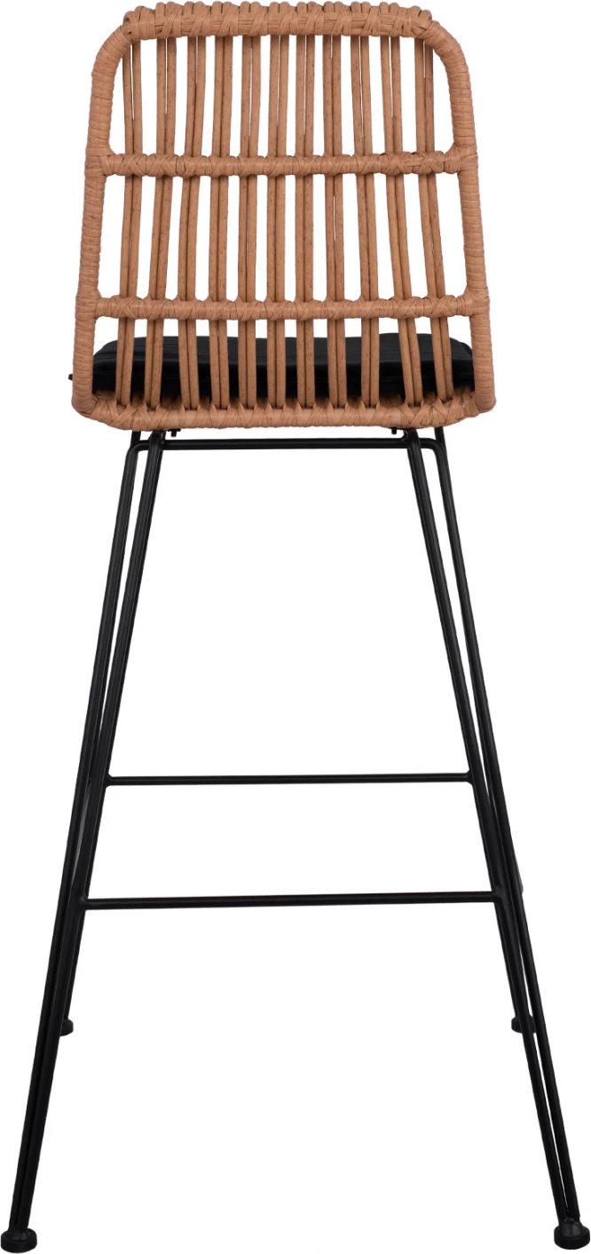 Karrige për bar metalike me jastëk Allegra FH5452 me thurje ngjyrë bezhë 56x60x109cm