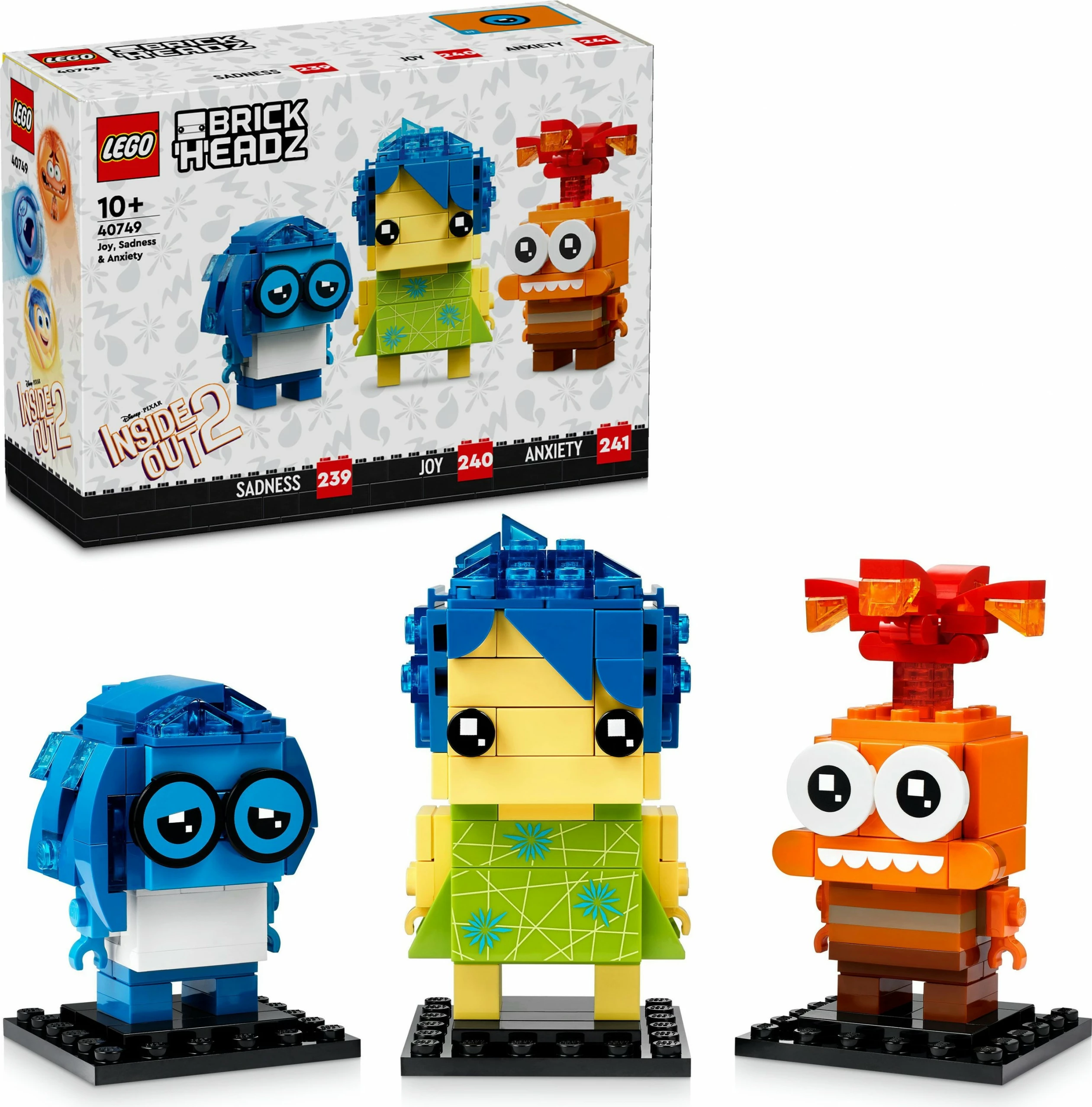 Set ndërtimi LEGO 40749, Joy, Sadness & Anxiety, shumëngjyrësh
