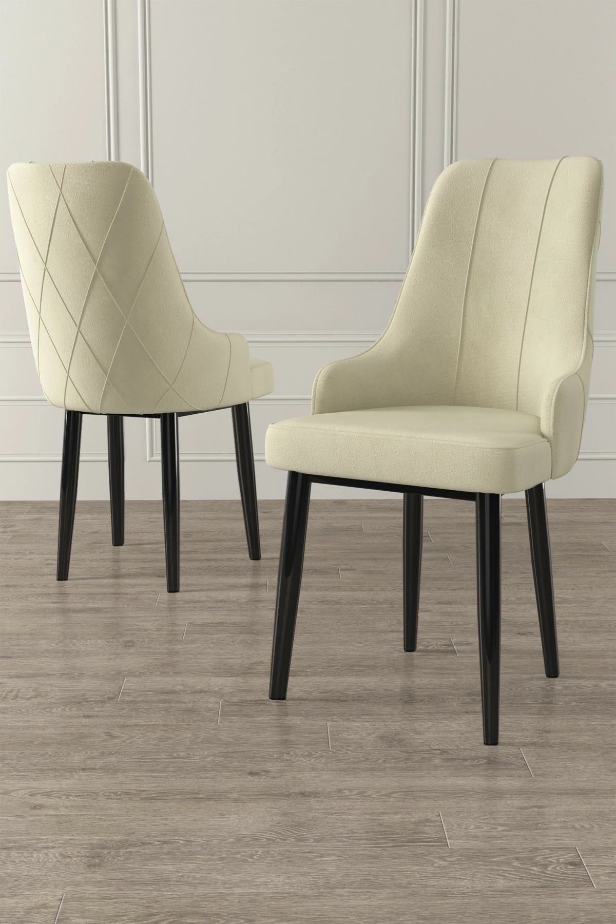 Set karrigesh (6 copë) Hanah Home, Trex, krem, e zezë