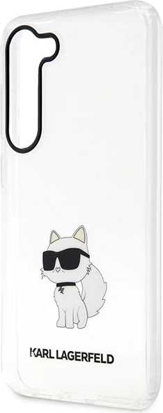 Mbështjellës Karl Lagerfeld KLHCS23SHNCHTCT për Samsung Galaxy S23, transparent, Choupette