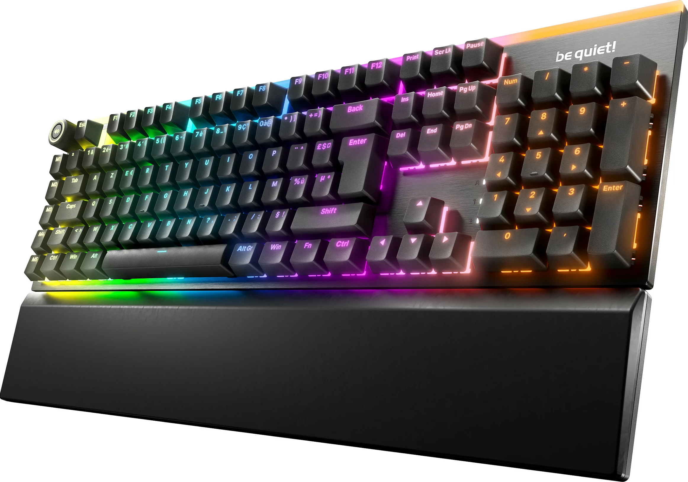 Tastierë mekanike be quiet! Light Mount Silent Tactile, Full-size 100%, AZERTY FR ISO, RGB, USB, e zezë