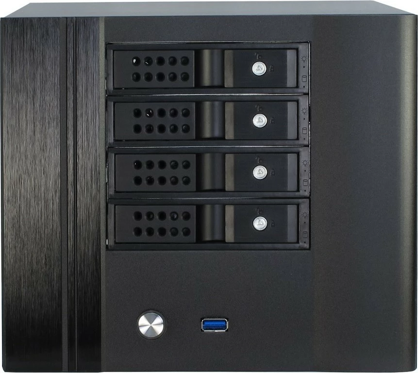 Kasë Inter-Tech IPC SC-4004, Ultra Small Form Factor, Mini-ITX, e zezë