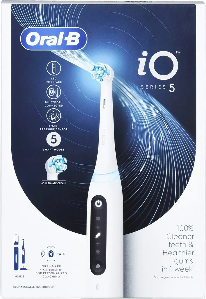 Furçë dhëmbësh elektrike Braun Oral-B iO5 Quite White