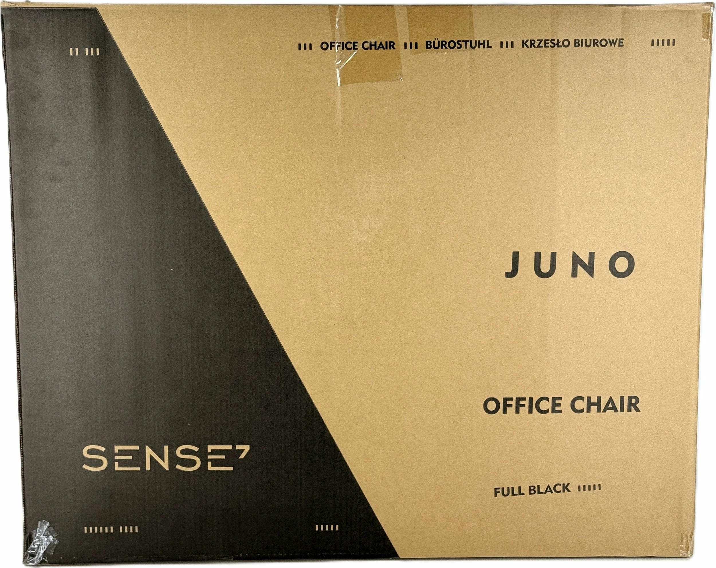 Karrige zyre SENSE7 Juno, rrotulla, mekanizëm Tilt, rrjetë mesh, deri 130 kg, e zezë
