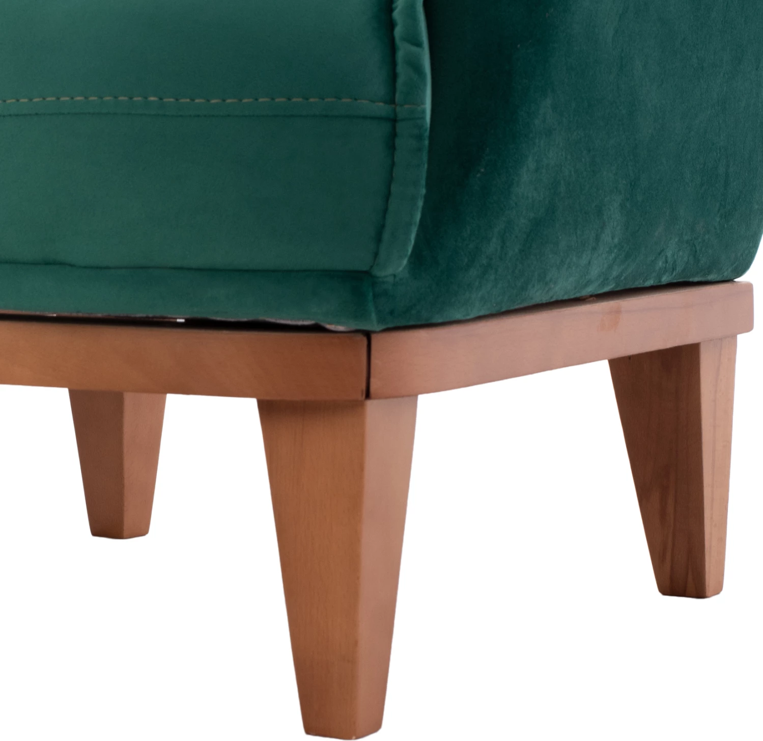 Karrige e butë BENNINGTON, ngjyrë jeshile cypress, 75x100x100cm