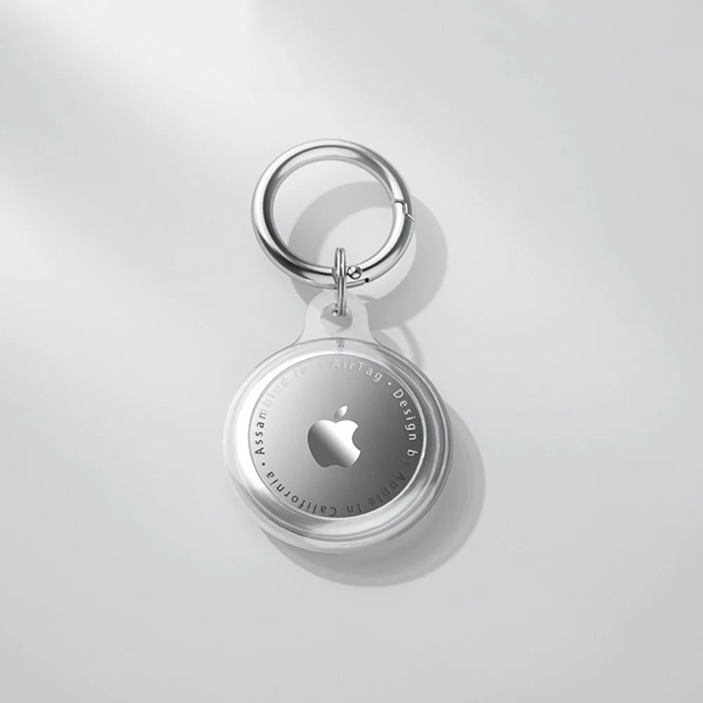 Mbështjellës silikon Tech-Protect Icon për Apple AirTag, transparent