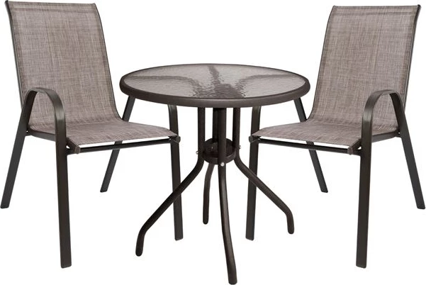 Set kopshti tavolinë & karrige Leon FH5184.02, 3 pjesë, të kafta