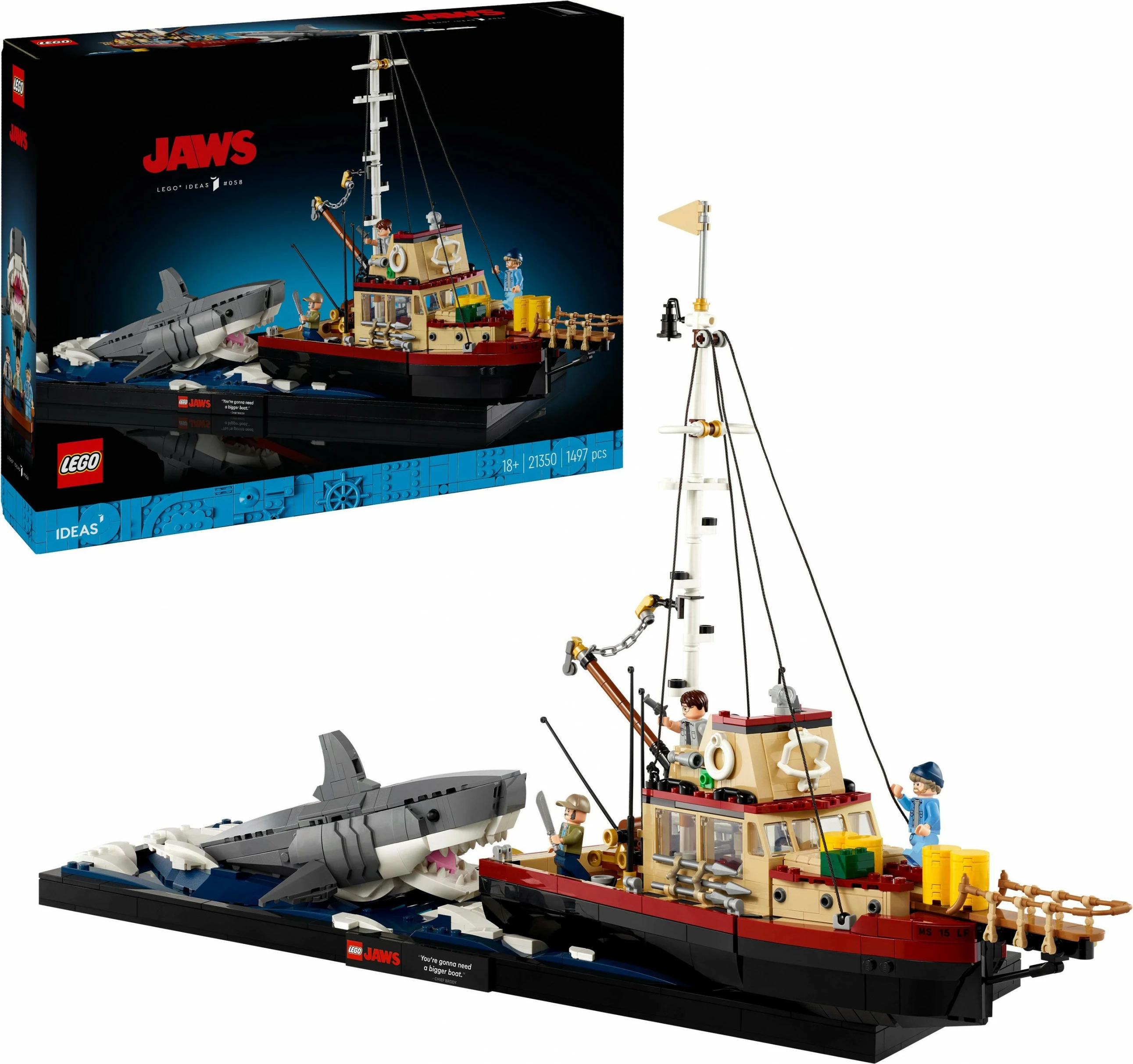 Set LEGO Ideas 21350 Jaws, 1497 copa