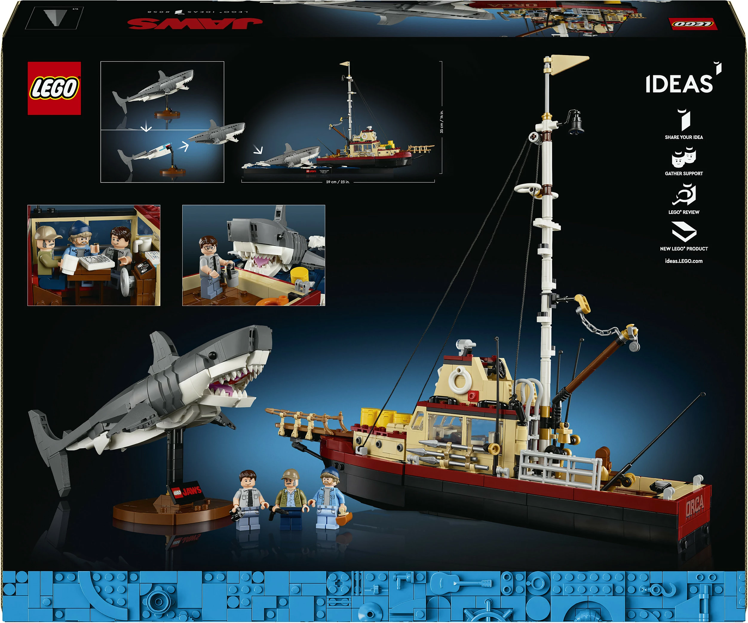 Set LEGO Ideas 21350 Jaws, 1497 copa