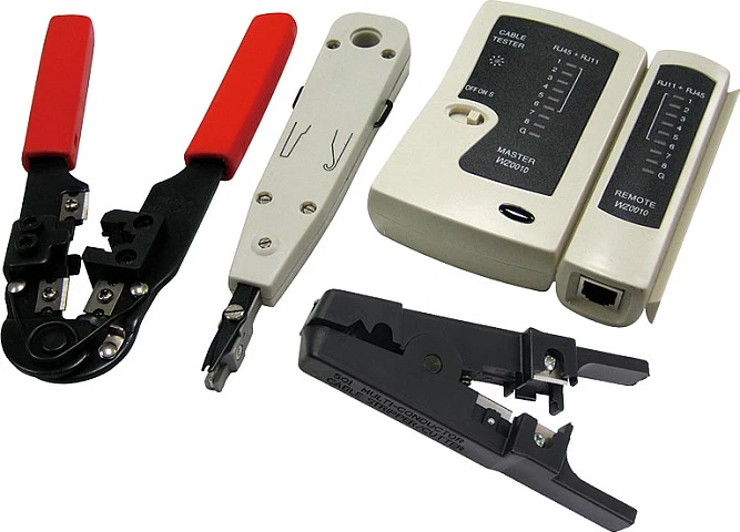 Set veglash rrjeti LogiLink WZ0012, tester kabllo, krimpues RJ45