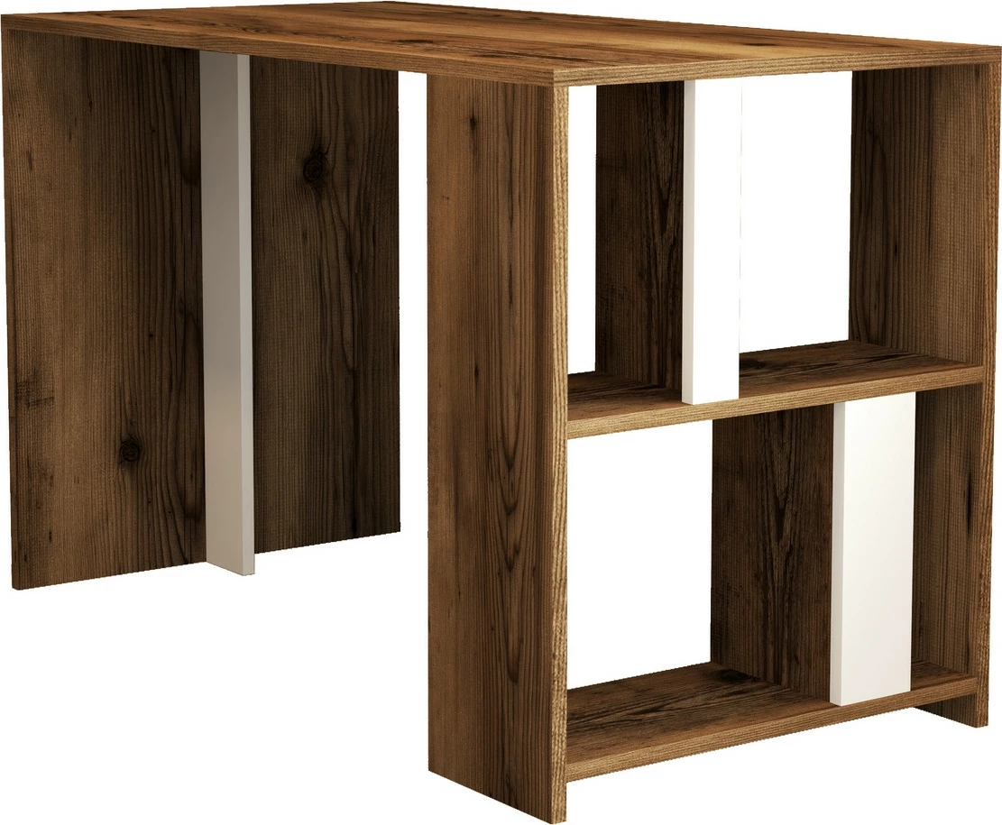 Tavolinë pune Hanah Home, Lima, ngjyrë arre dhe e bardhë