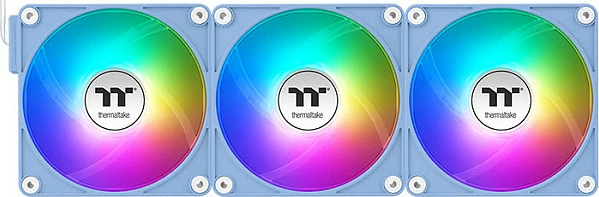 Ventilator ftohës 140mm Thermaltake CT140 EX Reverse ARGB Sync, 3 copë, PWM, Hydrangea Blue