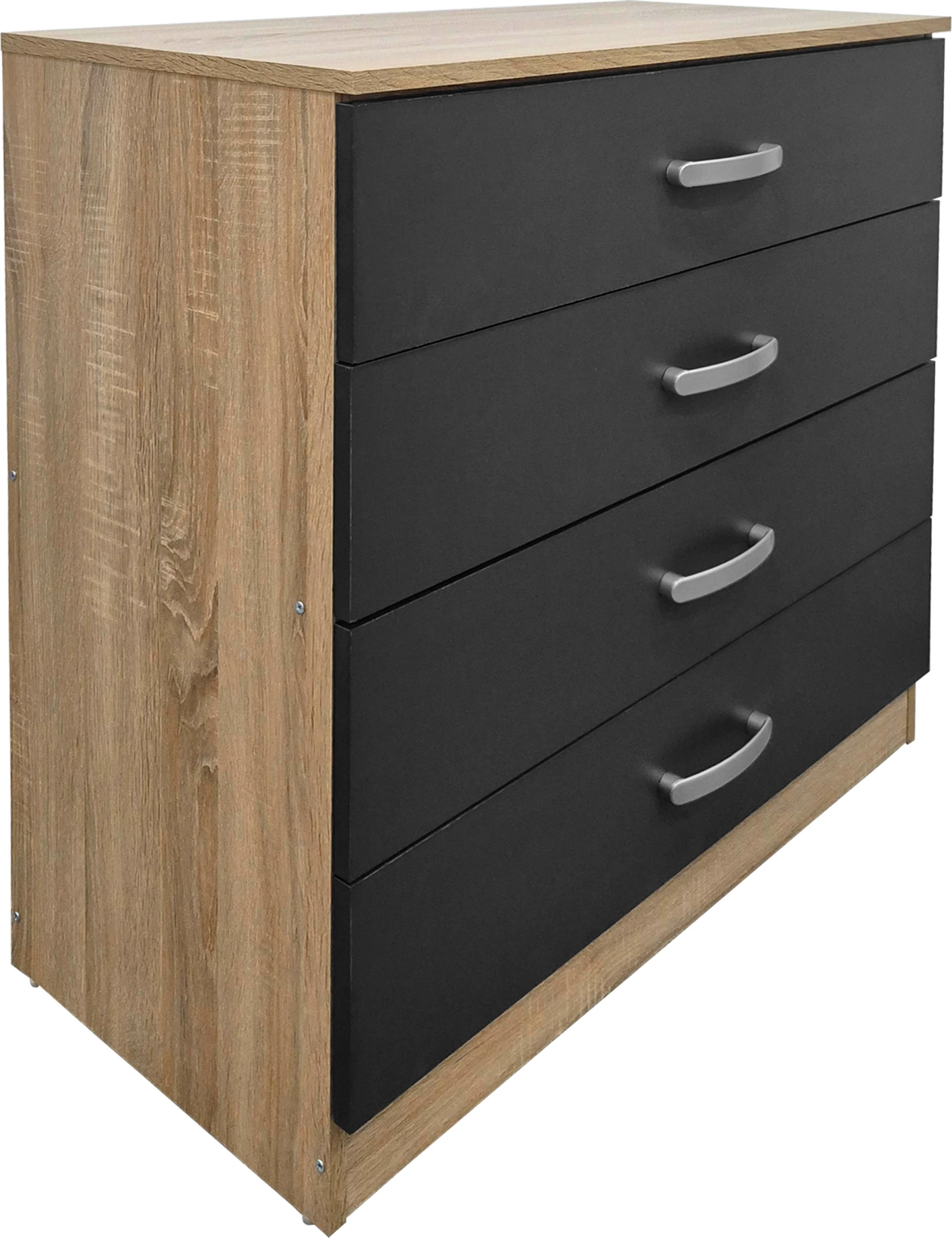 Set dhome gjumi Athos, sonoma-antracit, krevat 90x190cm, set 3 pjesësh