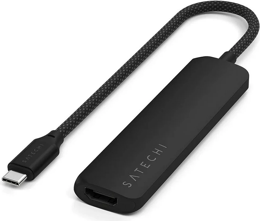 Hub USB-C Satechi ST-P4SK, 4-në-1, i zi