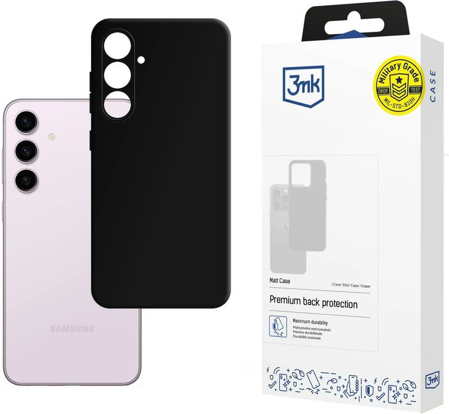 Mbështjellës 3mk Matt Case për Samsung Galaxy S24, i zi
