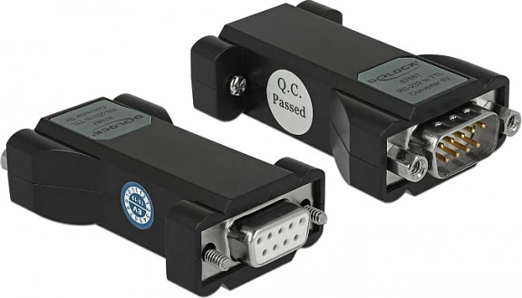 Konverter serik DeLOCK RS-232 DB9 në TTL/CMOS 5V, ESD 3 kV, i zi