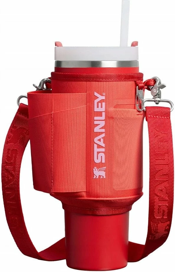 Çantë mbajtëse Stanley Carry-All për gotë termike Quencher 1.18L, rrip i rregullueshëm, xhepa, Hot Coral