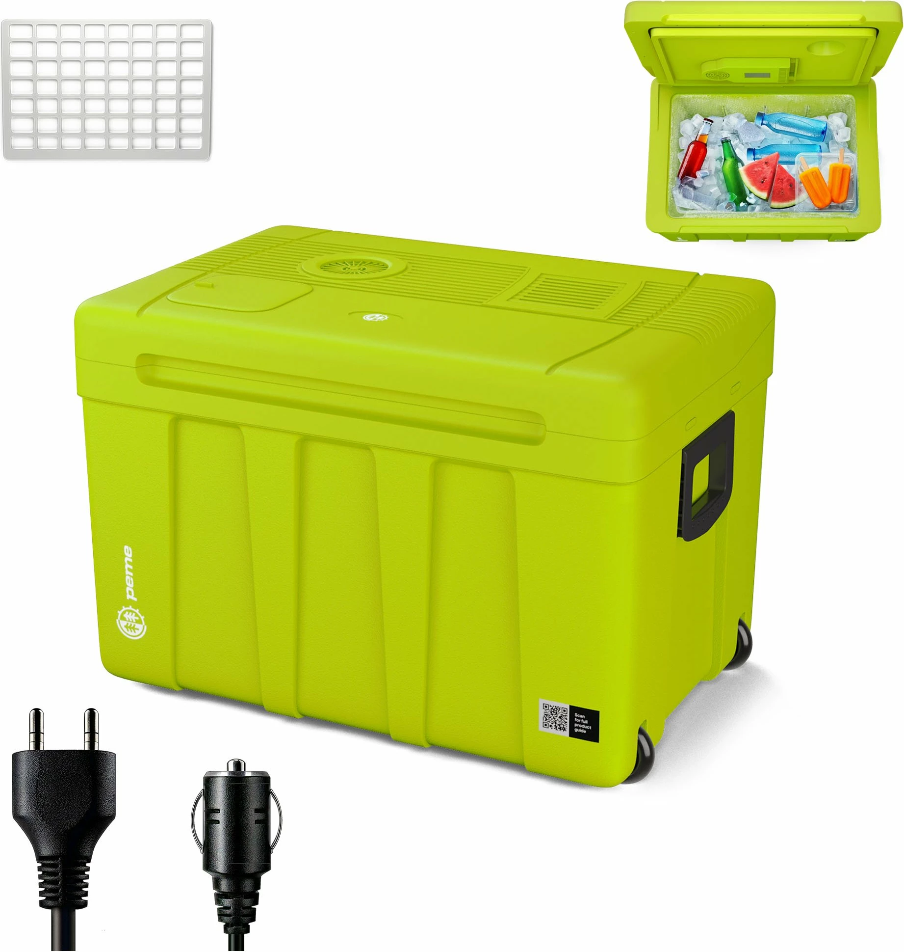 Frigorifer udhëtimi Peme Essential 46.5 L, ftohje/ngrohje, 12V/230V, i gjelbër