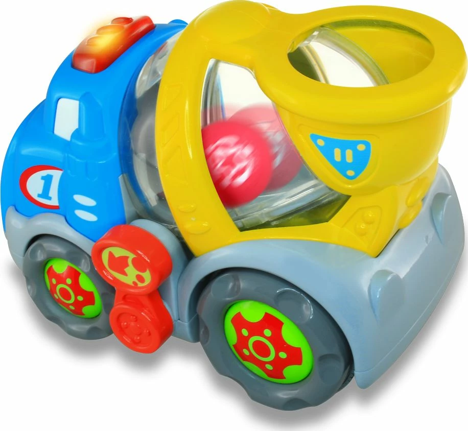 Lodër kamion mikser betoni Dumel Benio DD42977 me drita, tinguj dhe topa, shumëngjyrëshe