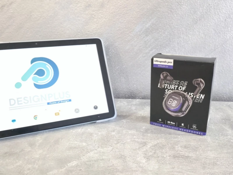 Ultrapods Pro V5.3, kufje TWS transparente me LED baterie