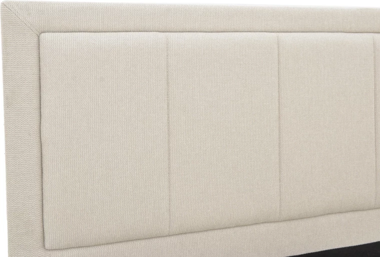 Krevat me hapësirë për depo, stof bezhë, Huga, 120x200cm