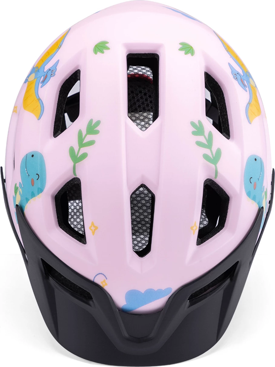 Helmetë biçiklete MTB për fëmijë, Wozinsky, HT-45RS, me vizore të heqshme, rregullim 360°, S 52-56 cm, rozë