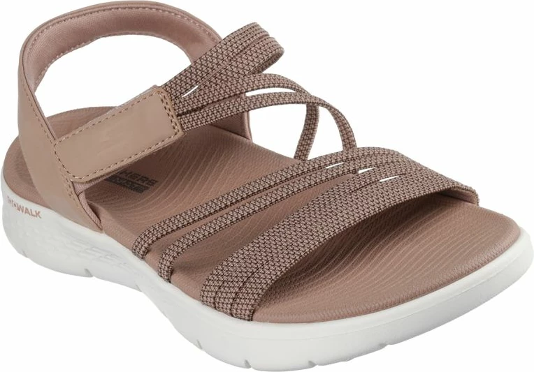 Sandale femra Skechers GO WALK FLEX SANDAL EMMA 141473, tan