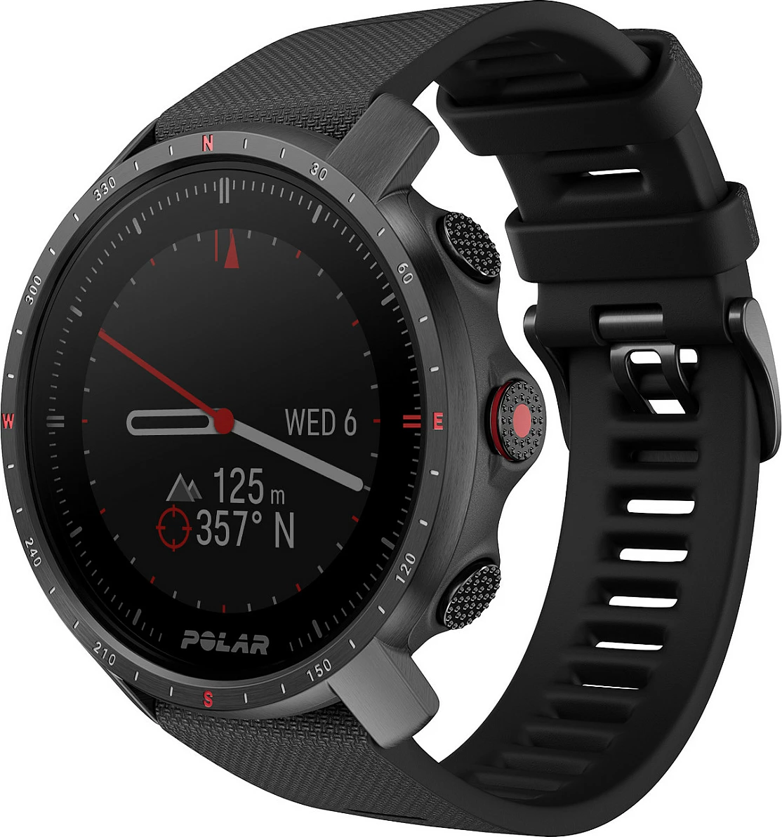 Smartwatch Polar Grit X Pro, GPS, ekran 1.2" MIP touch, rrip silikoni M/L, i zi