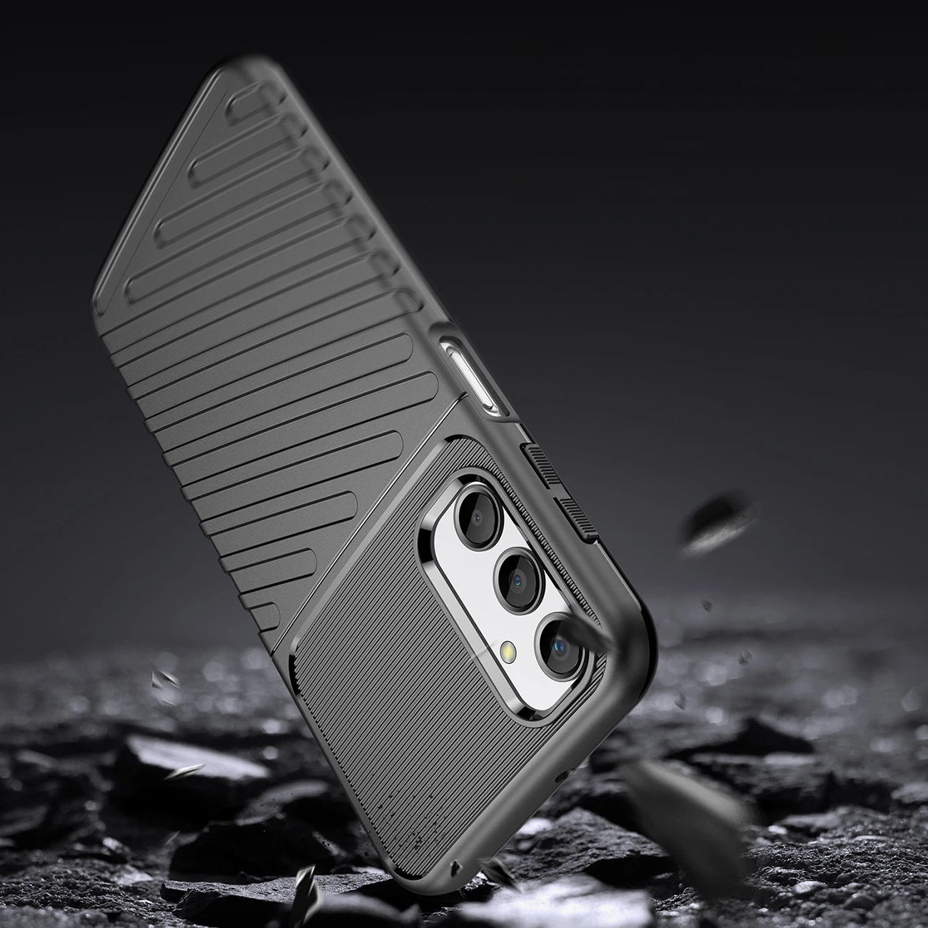 Mbështjellës Hurtel Thunder Case për Samsung Galaxy A24 4G, TPU, i zi