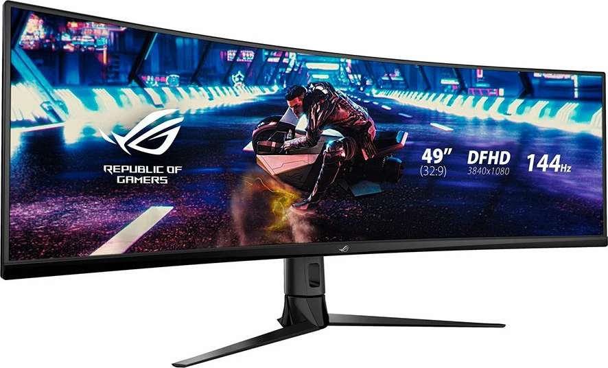 Monitor gaming i lakuar ASUS ROG Strix XG49VQ 49" 32:9 3840x1080 144Hz FreeSync 2 HDR DisplayHDR 400, i zi