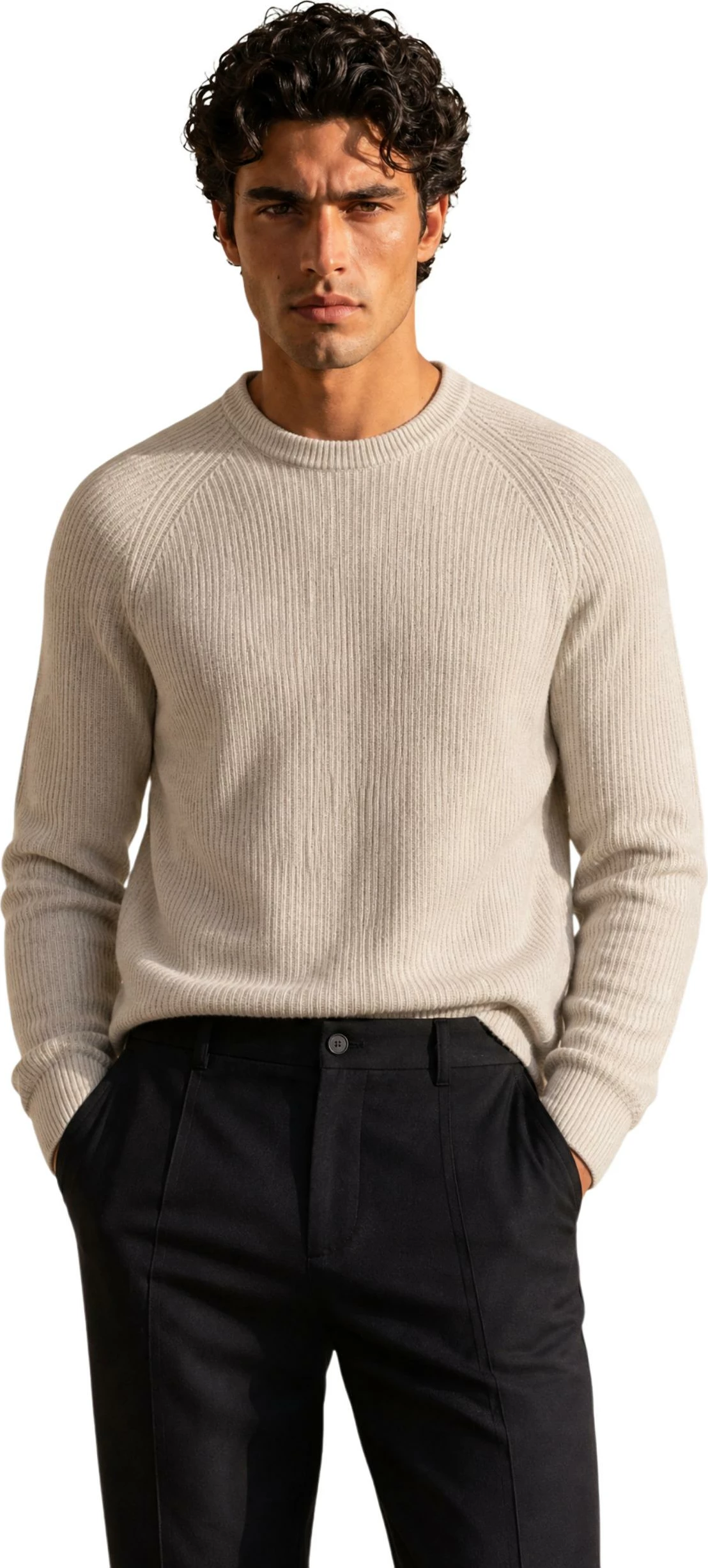 Xhemper për meshkuj Guess Niro Vanisè Stripes M6BR19 Z1368, bezhë