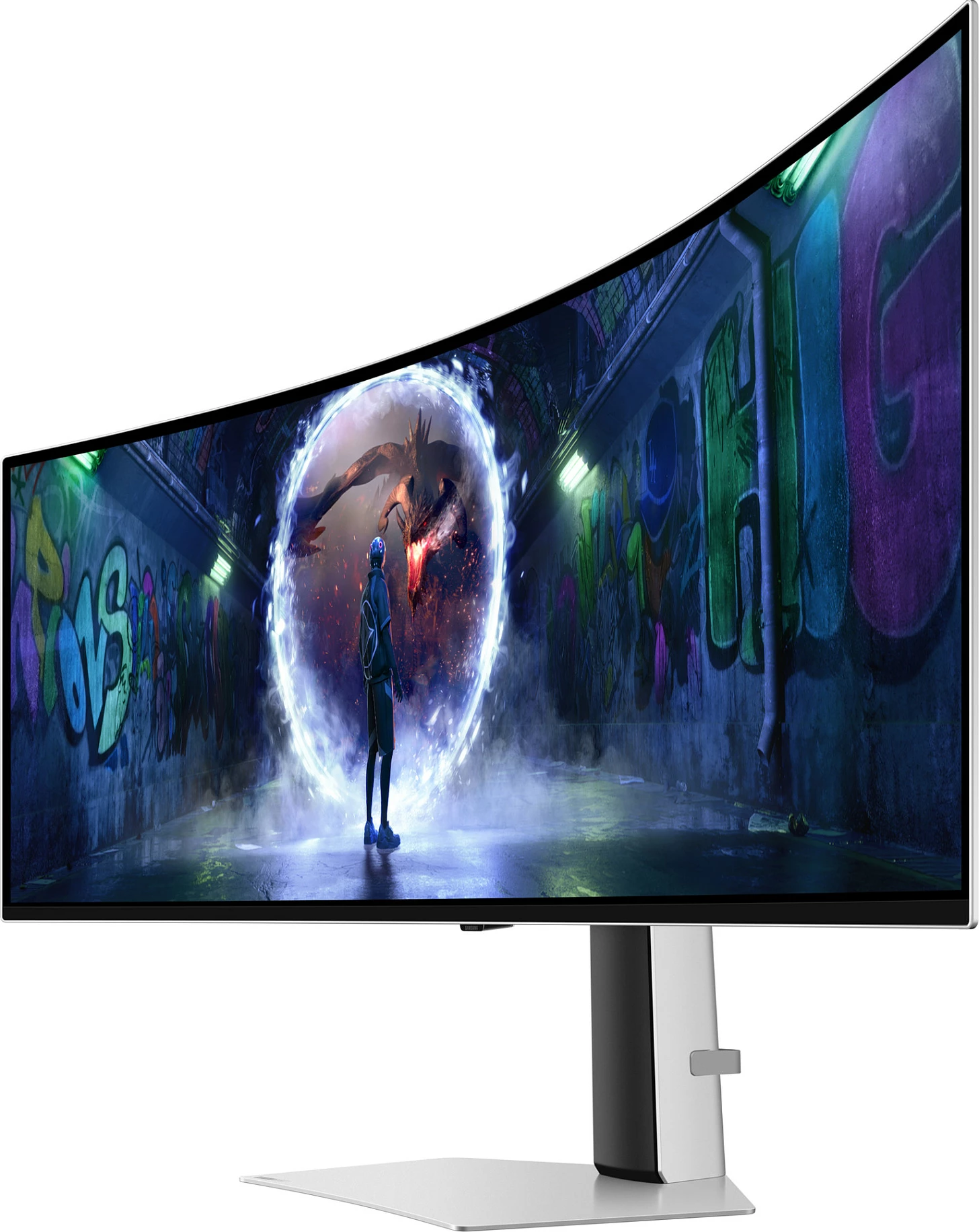 Monitor Samsung S49DG934SU, 49", Dual QHD, OLED, Silver