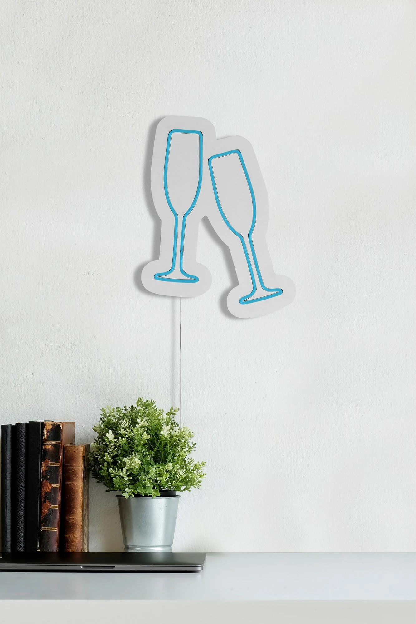 Dekor dritash LED, gota shampanje, plastikë, ngjyrë kaltër