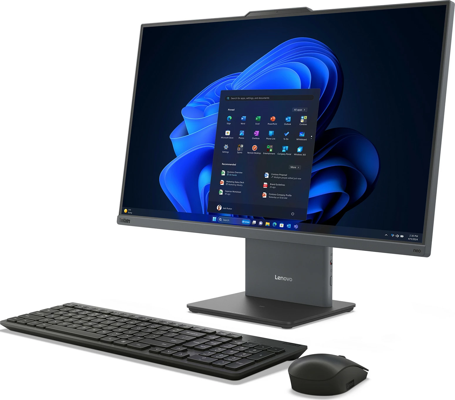 Kompjuter AIO Lenovo ThinkCentre Neo 50a 27, i7-13620H, 32GB RAM, 1TB SSD, Windows 11 Pro, Touch, Luna Grey
