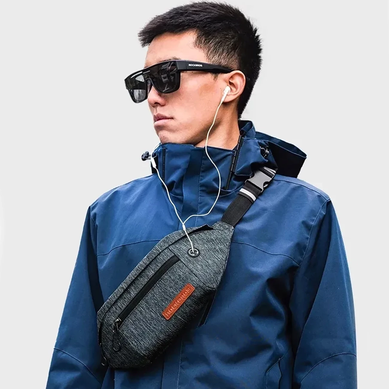 Çantë beli për biçikletë Rockbros H33 1.5L, Gri