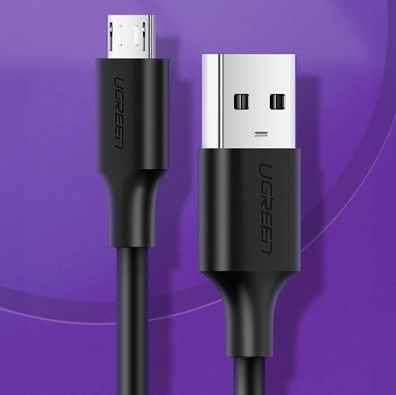 Kabllo Ugreen US289 60135, micro USB / USB-A, 0.5m, e zezë