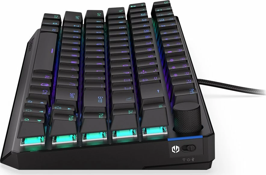 Tastierë mekanike gaming Endorfy Thock 75% Wireless Red (EY5A073), Kailh Box Red, RGB, Bluetooth/2.4GHz/USB, US layout, e zezë