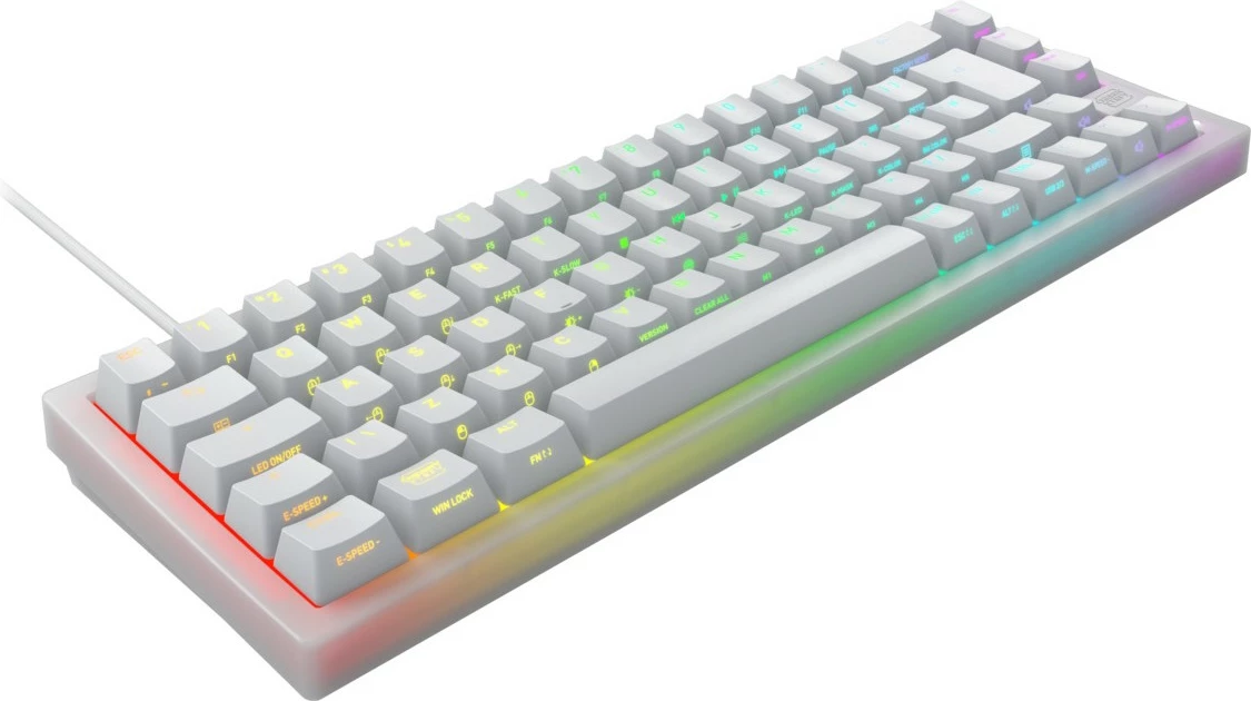 Tastierë mekanike Cherry K5V2 Compact, RGB, 65%, QWERTZ, e bardhë