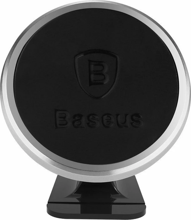 Mbajtëse magnetike për celular Baseus 360° Rotation Magnetic Mount Holder SUGENT-NT0S, montim me shirit ngjitës, argjend