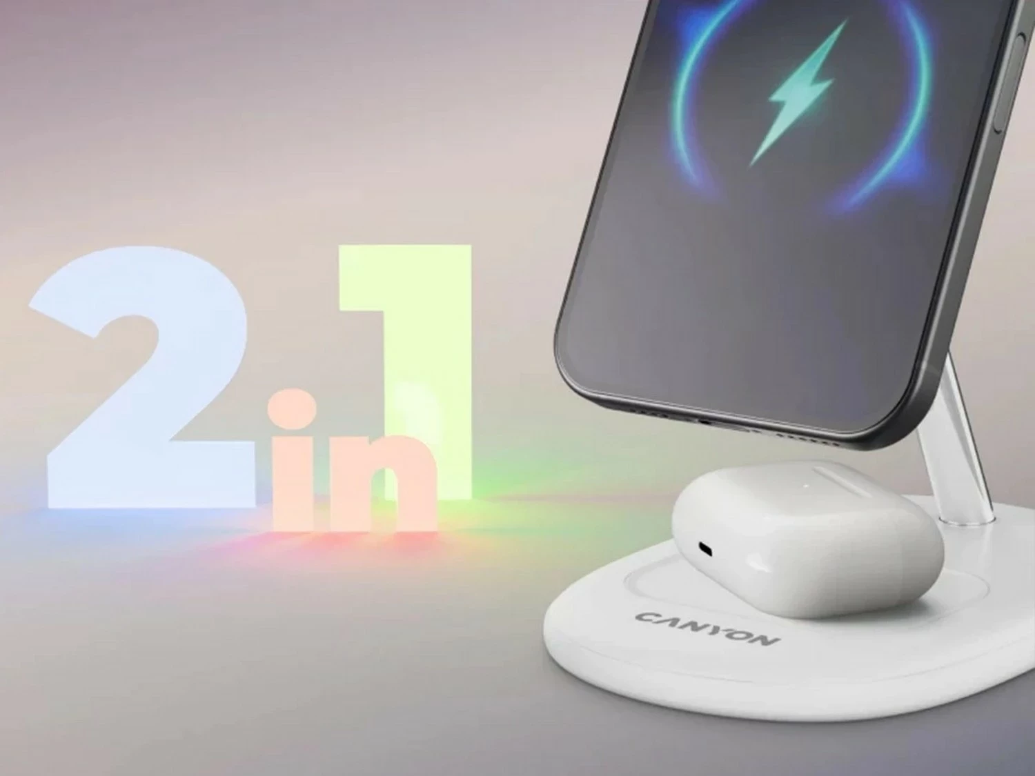 Karikues wireless Canyon WCS-205, 15W, Qi2, MagSafe, i bardhë